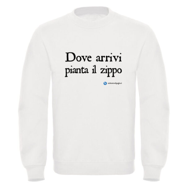 Felpa - Dove arrivi pianta il zippo
