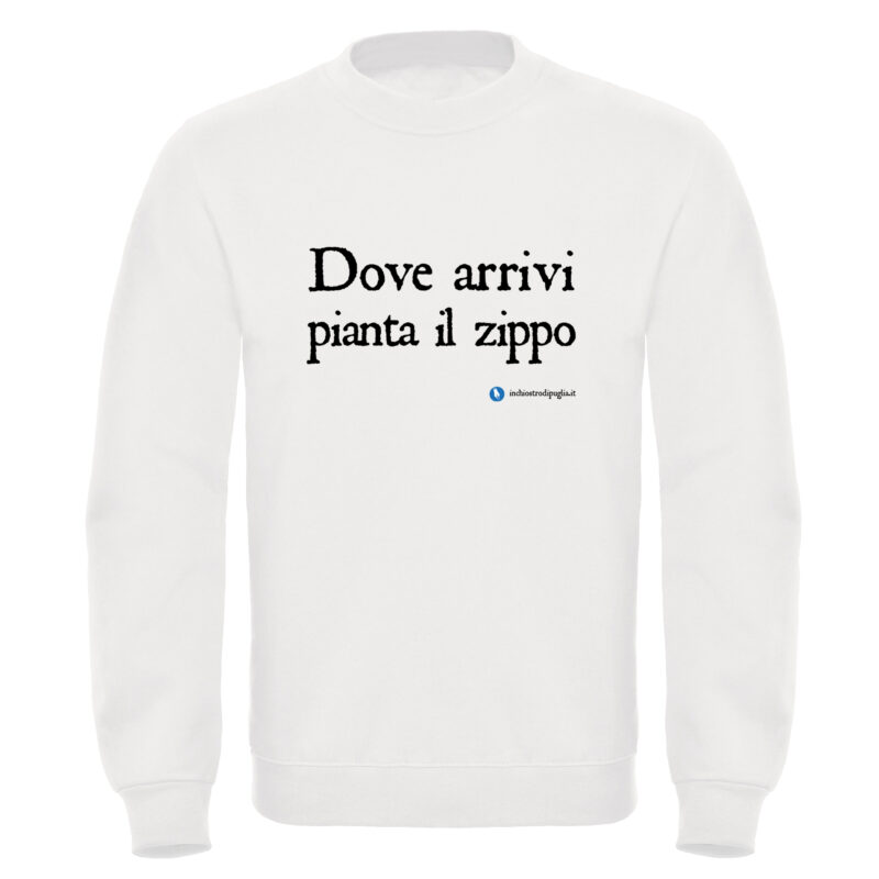 Felpa - Dove arrivi pianta il zippo