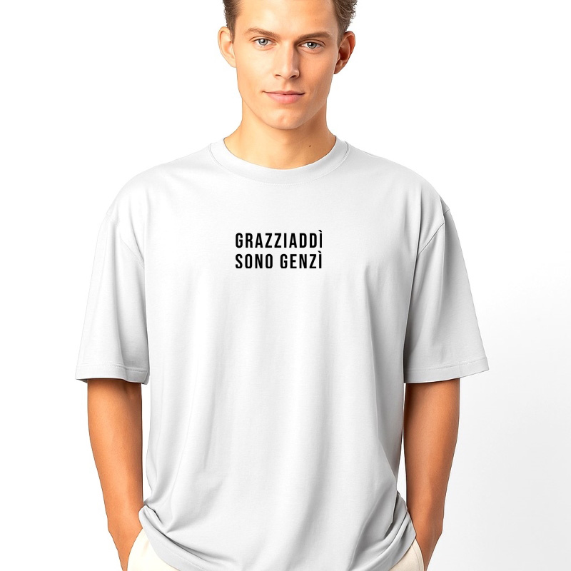 Maglietta oversize - Grazziaddì sono GenZì